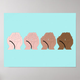 Póster Manos de dua con Tasbih - manos de oración islámic