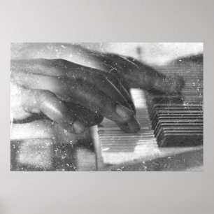 Póster manos de la piel oscura con la reproducción del te