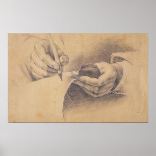 Póster Manos del dibujo, 1798