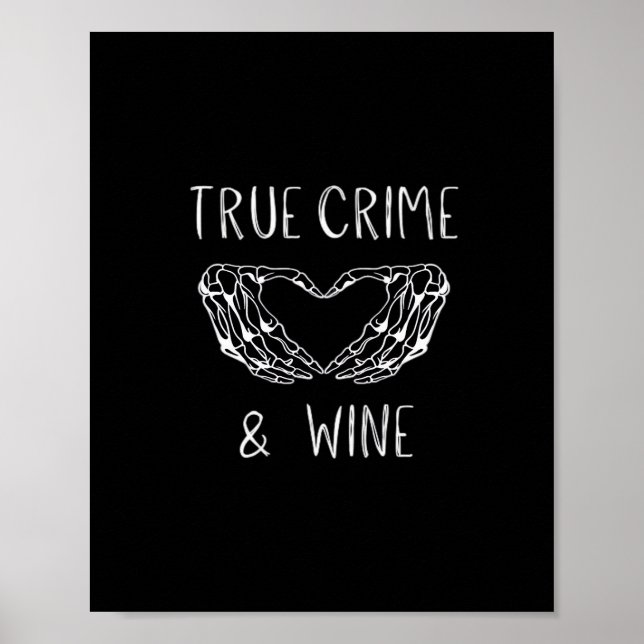 Póster Manos Del Esbozo De Crimen Y Vino (Frente)