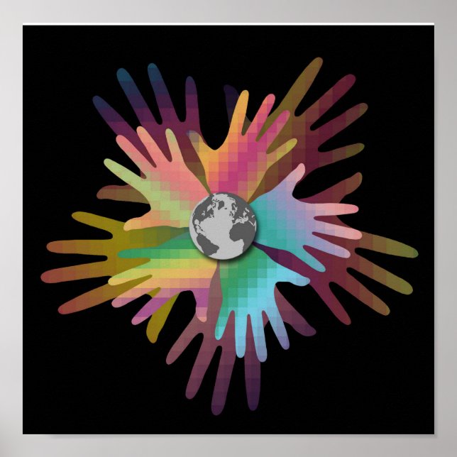 Póster Manos del Poster Mundial (Frente)