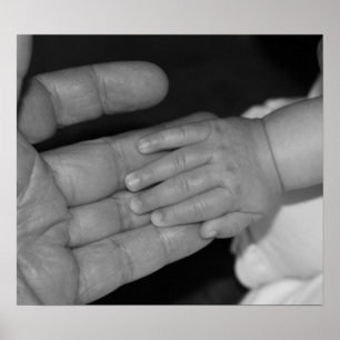 Póster Manos en blanco y negro