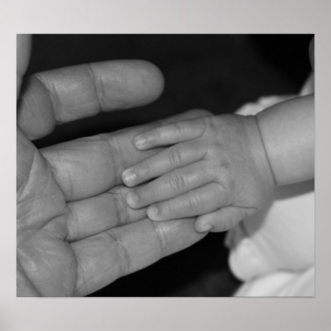 Póster Manos en blanco y negro (Frente)