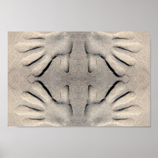 Póster Manos en las arenas