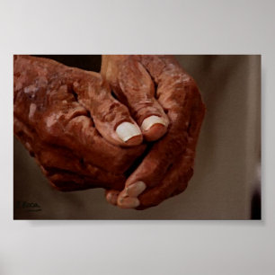 Póster Manos envej ecidas Ataques Originales A Impresione