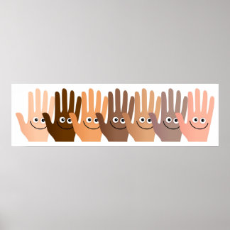 Póster Manos felices