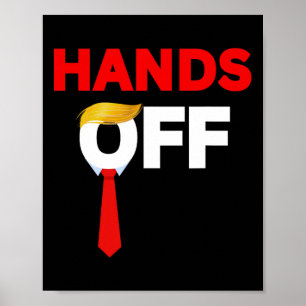Póster Manos Fuera 2025 Antitrump Aranceles Protesta Polí