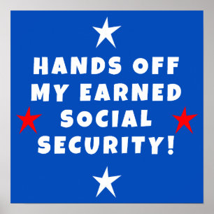 Póster Manos Fuera de mi Seguridad Social