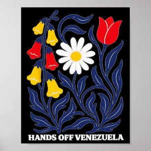 Póster Manos Fuera de Venezuela Sutil Jardín Anti Trump
