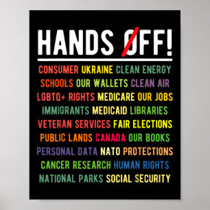 Póster Manos Fuera Medicaid Medicare Seguridad Social Tru