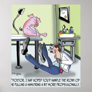 Póster Manos médicas Pubilcaron Hamstring de manera poco