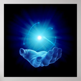 Póster Manos milagrosas de un sanador curando el amor