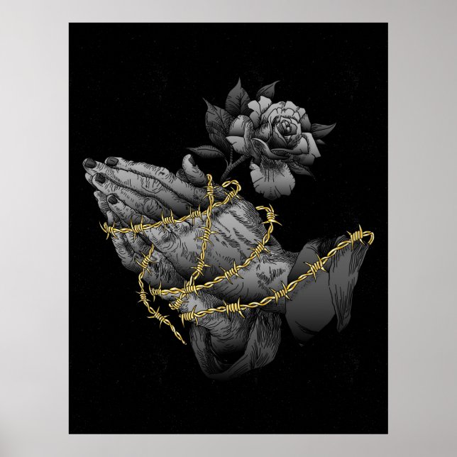 Póster Manos rezando (Frente)