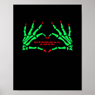 Póster Manos Skeleton - Halloween divertida