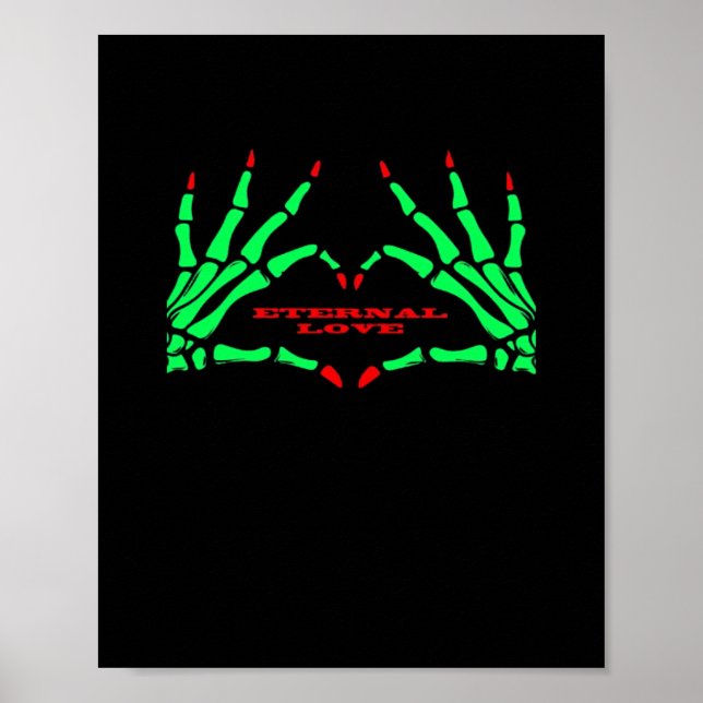 Póster Manos Skeleton - Halloween divertida (Frente)