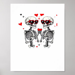 Póster Manos Skeleton Heart Para Tendencias