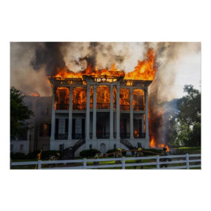 Póster Mansión Antebellum   El incendio estalla en Nottow