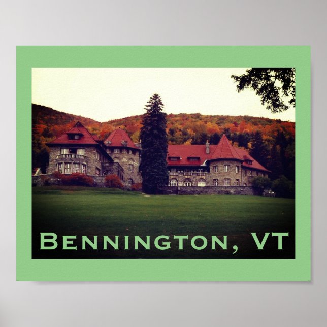 Póster Mansión del Southern Vermont College, Bennington (Frente)