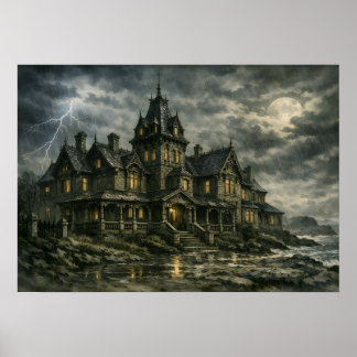 Póster Mansión Victoriana de BurnsInHell