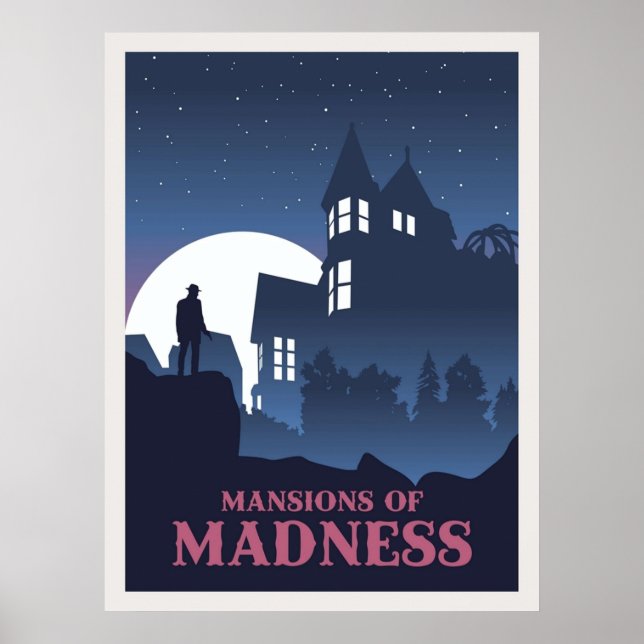 Póster Mansiones del juego de tablero de locura Viajes Mi (Frente)