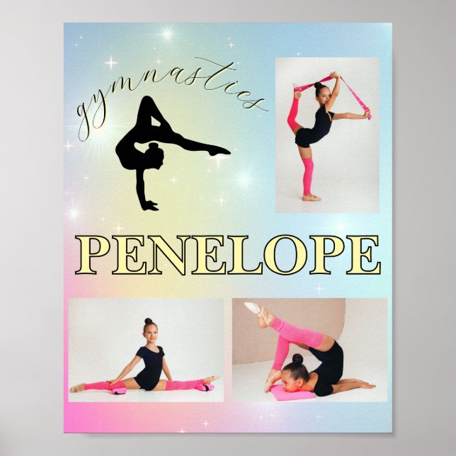 Póster Manta de Gimnasia Gradiente Arcoíris Pastel 3 Foto (Frente)