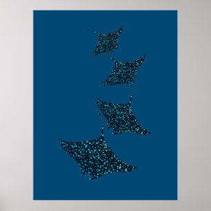 Póster Manta Rays