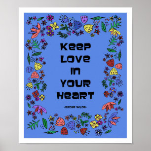 Póster Mantén El Amor En Tu Corazón