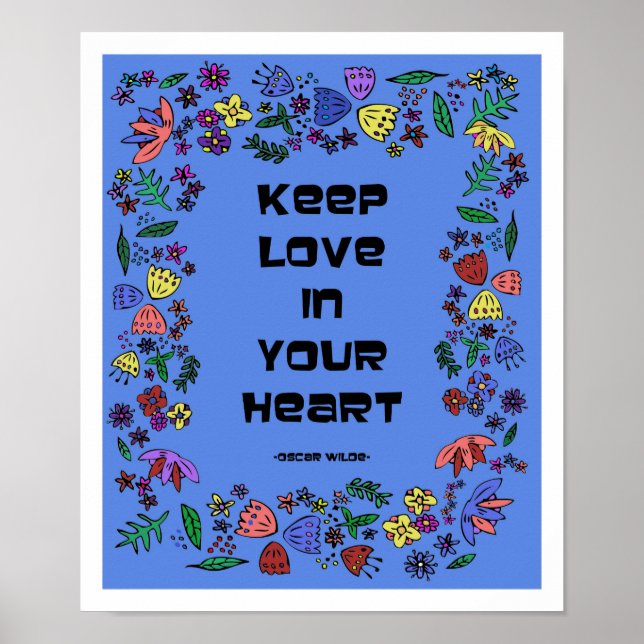 Póster Mantén El Amor En Tu Corazón (Frente)