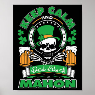 Póster Mantén la Calma Bebe Como Mahon Irlandés St Patric