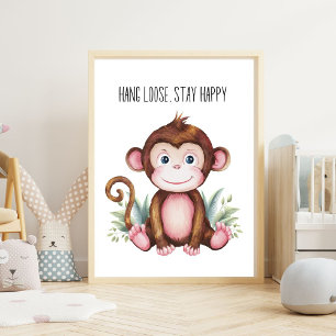 Póster Mantén la calma, mantén la felicidad - Pared de la