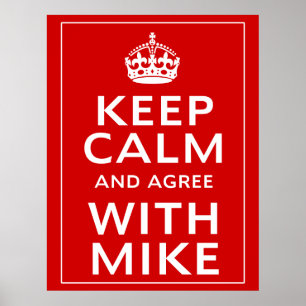 Póster Mantén La Calma Y Aceptas Con Mike