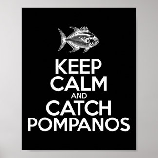 Póster Mantén la Calma y Atrapa Peces - Pescador de Bombá