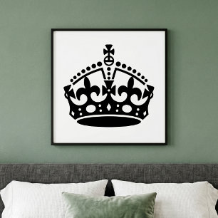 Póster Mantén la Calma y Continúa Corona