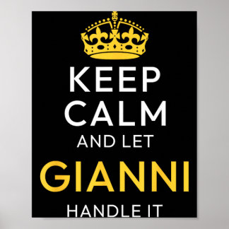 Póster Mantén la calma y deja que Gianni se encargue de e