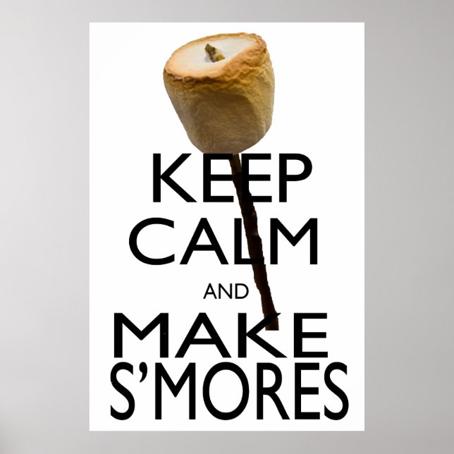 Póster Mantén la calma y haz a S'mores (Frente)