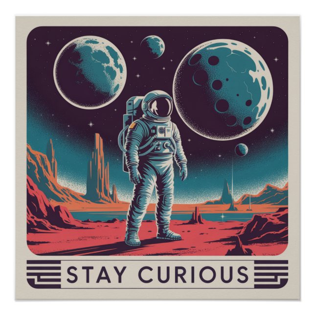 Póster Mantén la curiosidad (Anverso)