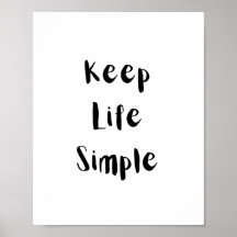 Mantén la vida simple cita motivacional