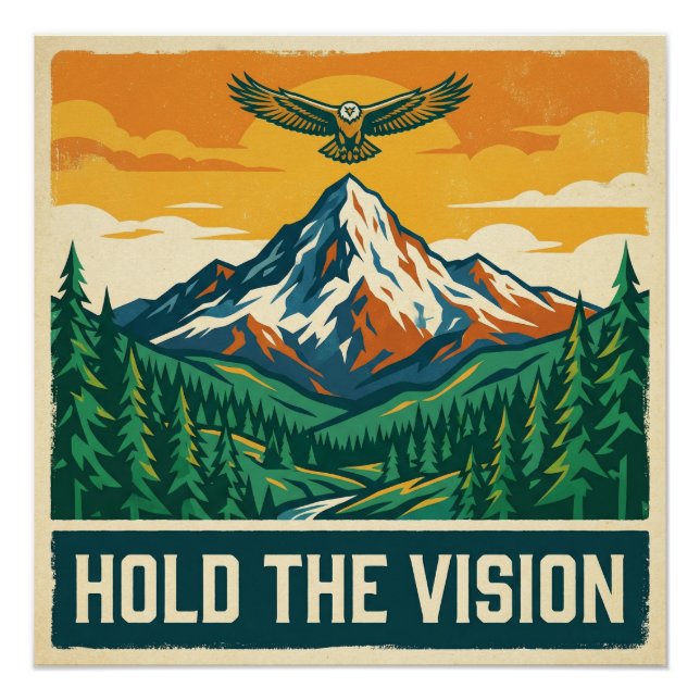 Póster Mantén la visión (Anverso)