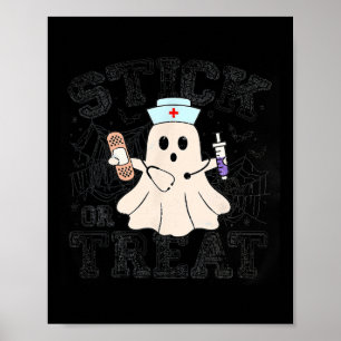 Póster Mantén O Trata A La Enfermera Fantasma Halloween