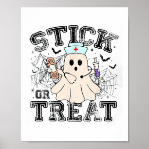 Póster Mantén O Trata A La Enfermera Fantasma Halloween
