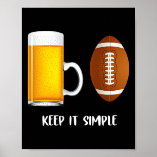 Póster Mantén Simple Cerveza Fútbol Universitario Diverti