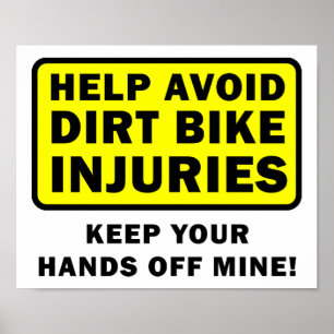 Póster Mantén tus Manos Fuera de Mi Moto de Tierra Cartel