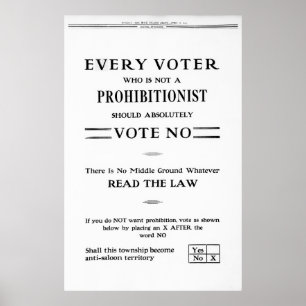 PÓSTER MANTENER A SALOONES ABIERTOS EN VOTACIÓN 1916