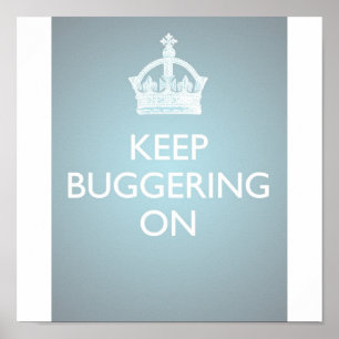 Póster Mantener activado el control - Poster azul helado