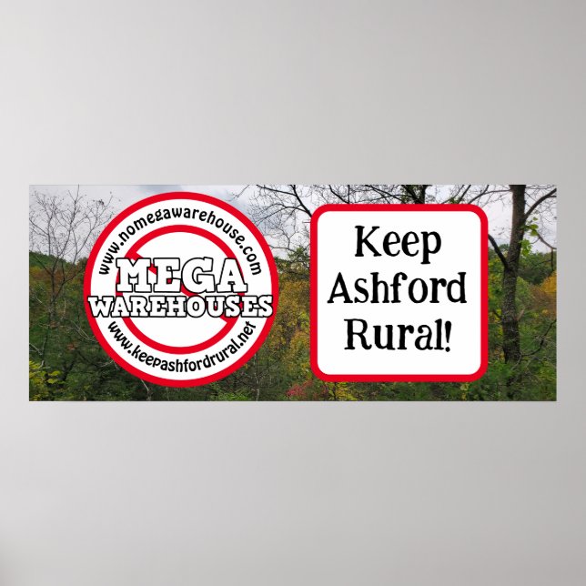 Póster Mantener Ashford Rural | No hay mega almacenes (Frente)