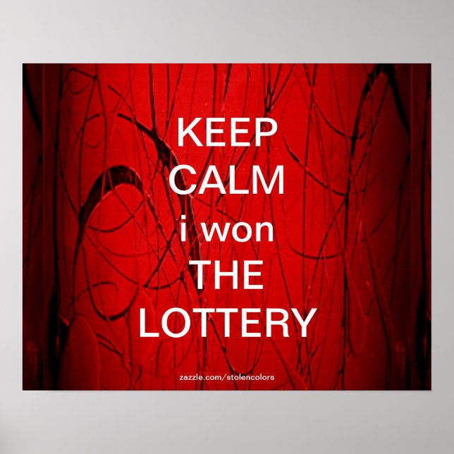 Póster MANTENER CALMA gané el Poster LOTTERY (Frente)