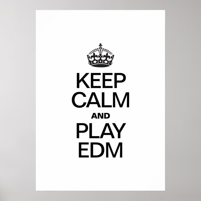 PÓSTER MANTENER CALMA Y REPRODUCIR EDM (Frente)