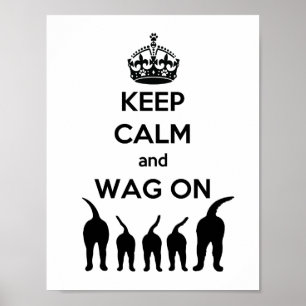 PÓSTER MANTENER CALMA Y WAG ACTIVADO
