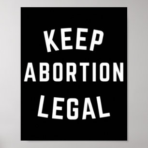 Póster Mantener el aborto como cartas blancas de bloqueo