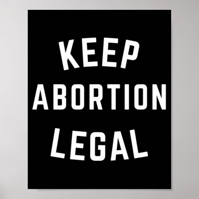 Póster Mantener el aborto como cartas blancas de bloqueo  (Frente)